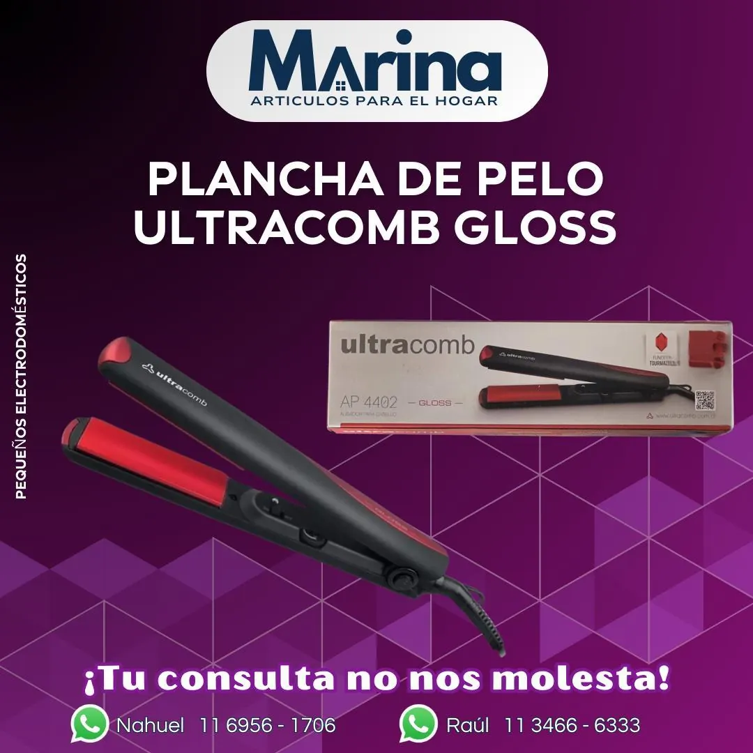 Plancha de Pelo Ultracomb Gloss